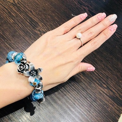 trollbeads 蜂2匹　アンバー Authentic Trollbeads-Happy Universe Bead-Gold&Silver(TAGBE