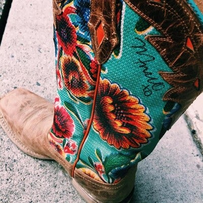 floral ariat boots