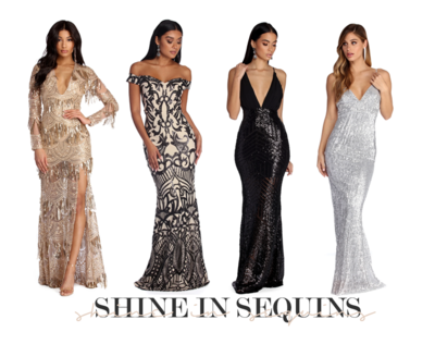 rachel formal sequin tassel dress
