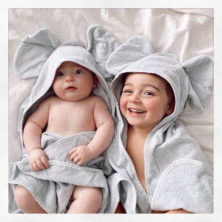 Grey Elephant Hooded Towel Jojo Maman Bebe