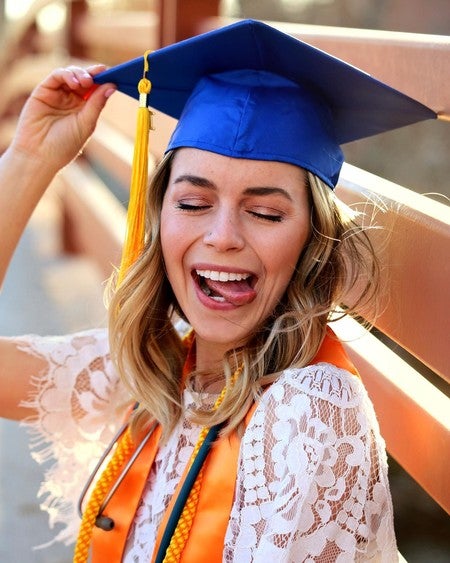 12 girl graduation picks white 3/" long