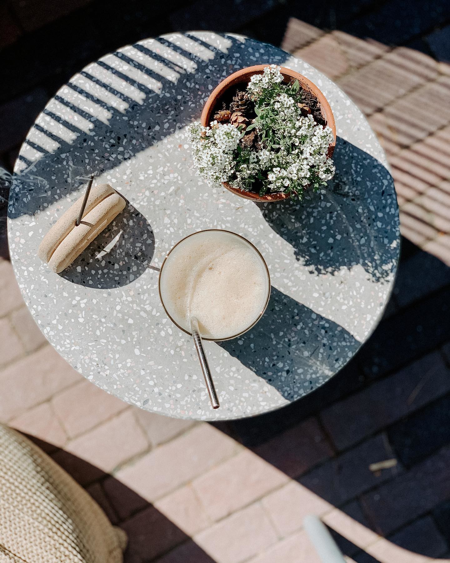 Round Gray Terrazzo Stool | Solina | Article
