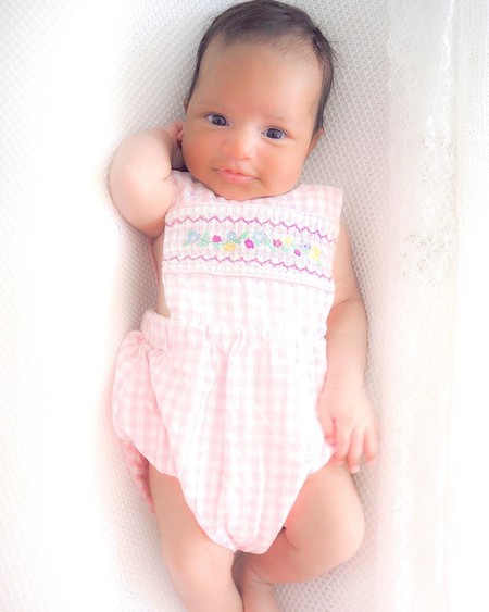 gingham baby romper