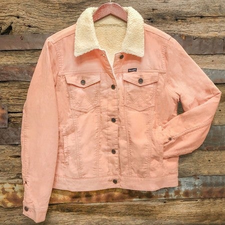 pink corduroy sherpa jacket
