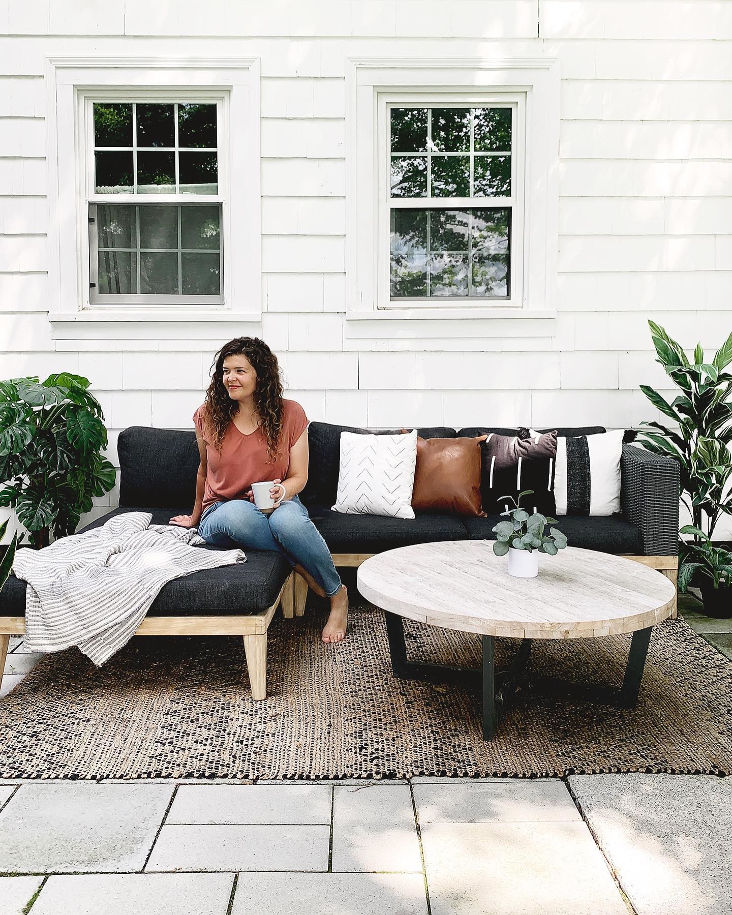 patio side tables on clearance on Modern Outdoor Coffee Accent Tables Article