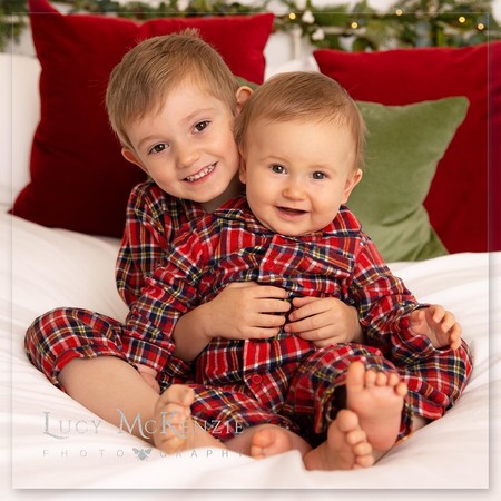 baby red check pyjamas