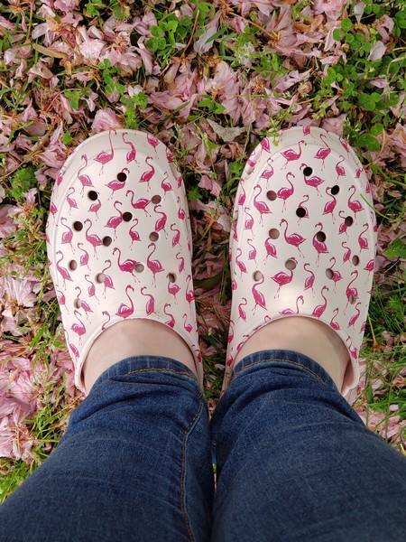 denim crocs