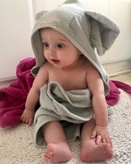Grey Elephant Hooded Towel Jojo Maman Bebe