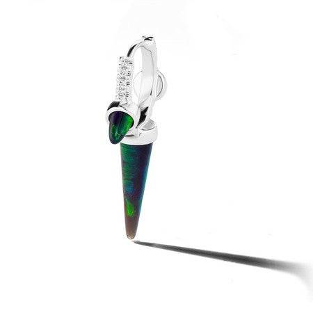 【新品】PARCA double melee diamond pierce Diamond Drape Double Pierce Earrings - Lev Jewelers