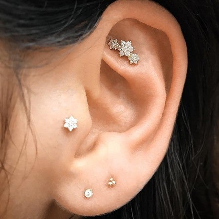 Three Ball Trinity Stud Earring | MARIA TASH