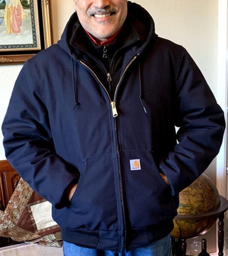 Carhartt ジャケット ネイビー Johnson Controls Carhartt Men's 104050 J130 Washed Duck Active Jac, Navy