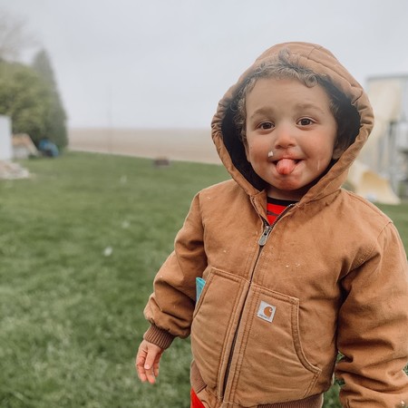 carhartt women's relaxed fit midweight crewneck block logo sleeve graphic sweatshirt