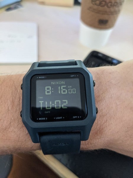 Staple Watch | Black / Positive | Low-Profile Thin Digital