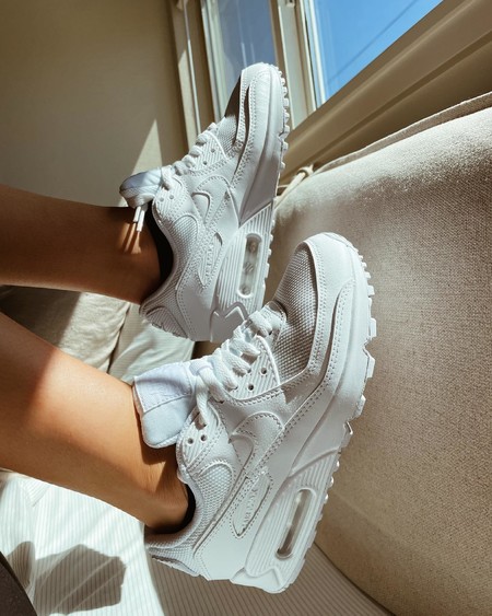 Buy Air Max 90 LTR Men's Shoes White/White/White Nike Kuwait