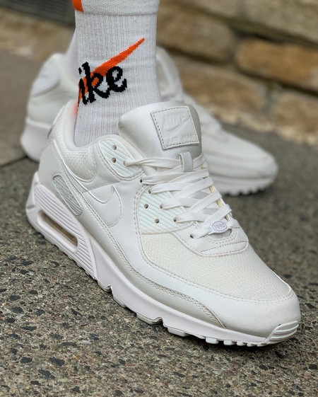 Buy Air Max 90 LTR Men's Shoes White/White/White Nike Kuwait