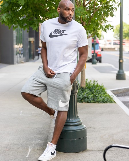 Buy Nike Sportswear Club Men's Graphic Shorts Black/White/White