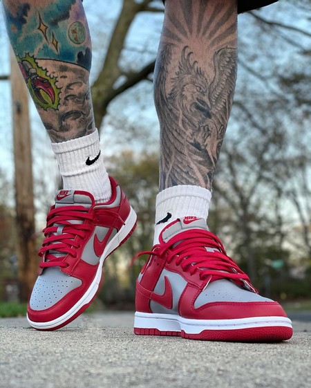 Unlv Nike Dunk Low On Foot Nike Dunk Low Retro Medium Grey Varsity