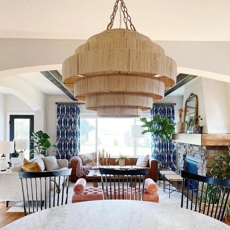 Natural fine abaca rope finely woven over a powder coated metal