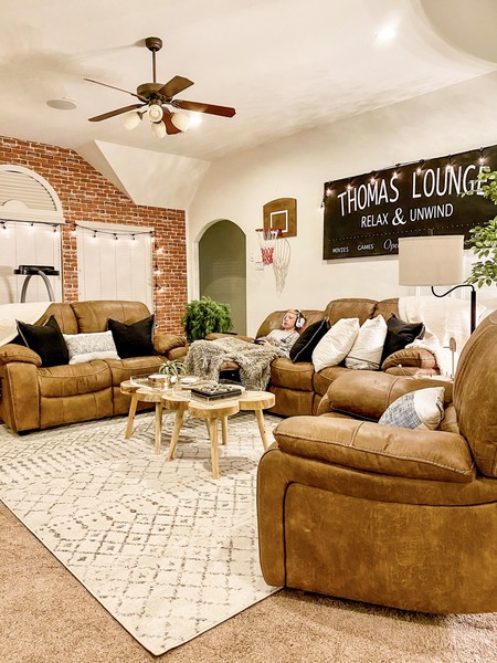 Cindy Crawford Alpen Ridge Silt Brown Microfiber Power Reclining