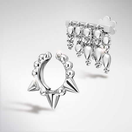 Granulated Triple Short Spike Tash Cuff Earring | MARIA TASH