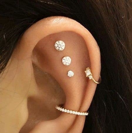 （US発）Maria Tash 2mmダイヤモンドフープイヤリング 2mm Diamond Princess Hoop Earring | MARIA TASH