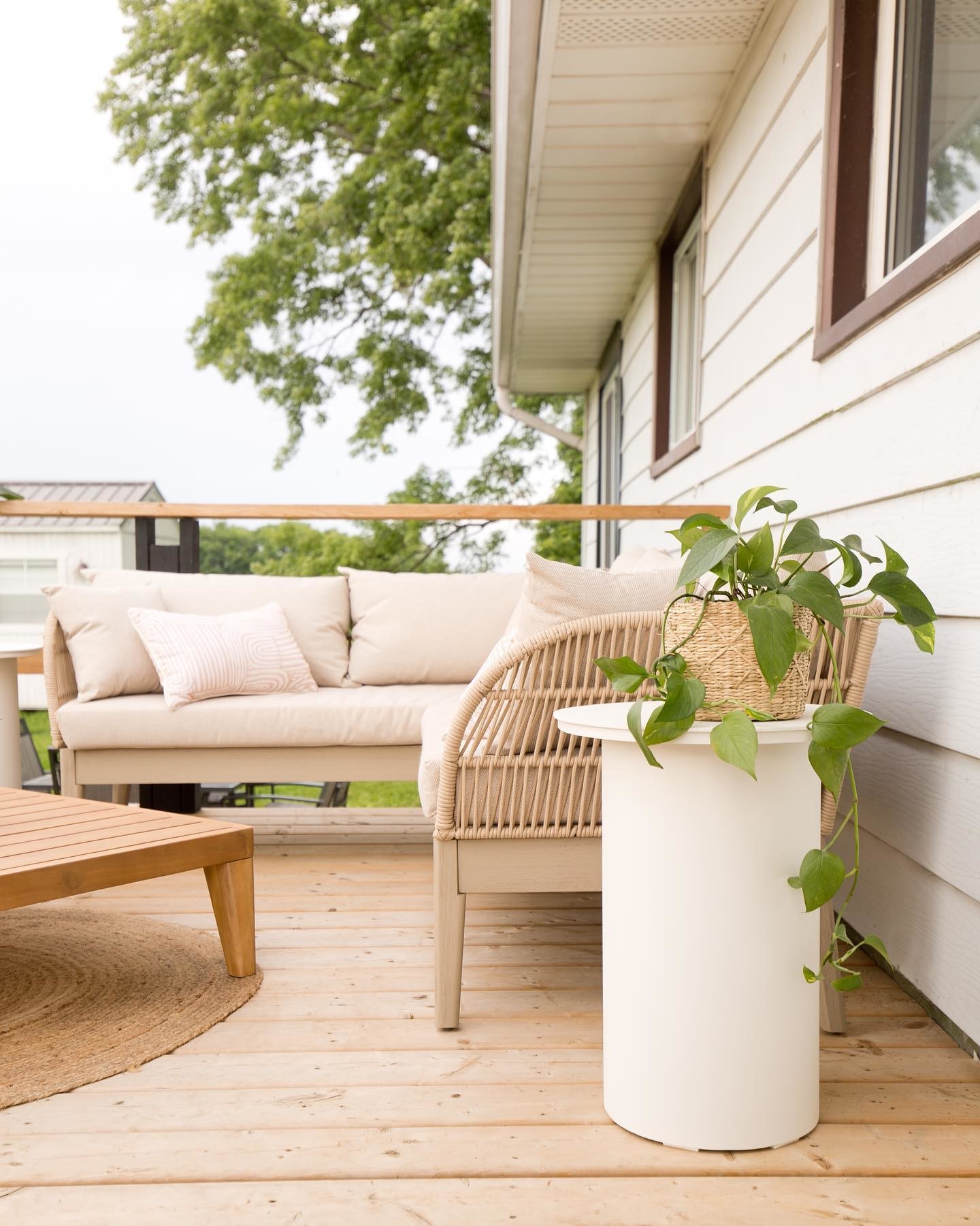 Vardo Outdoor Side Table - Porcelain Orange | Article