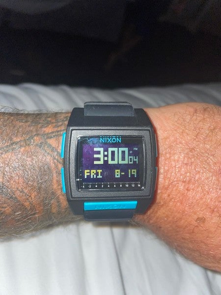 Base Tide Pro Watch | All Black / Blue | Digital – Nixon AU