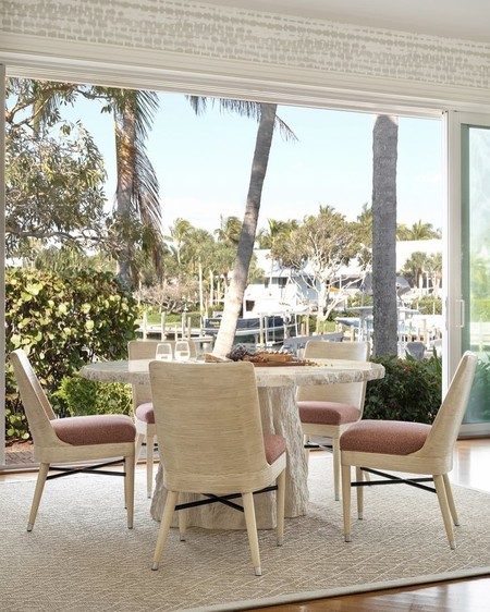 Camilla Fossiliz Clam Dinning Table | PALECEK