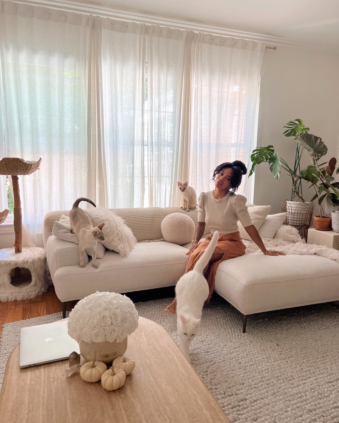 Abisko Quartz White Rectangular Fabric Ottoman | Article