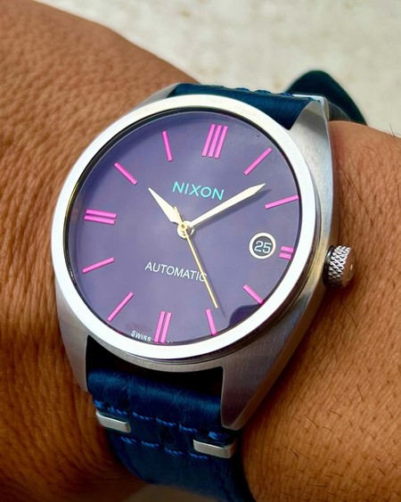 Supremacy Watch | Blue / Magenta | Swiss Made Automatic – Nixon US