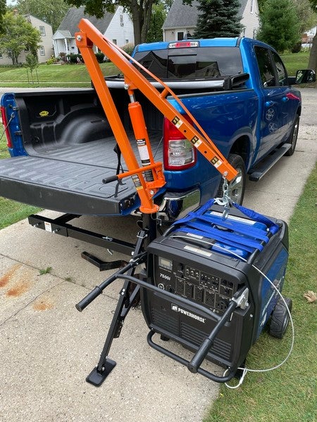 Deer Hoist For Truck Hitch Receiver Hitch Mounted Hydraulic Swivel