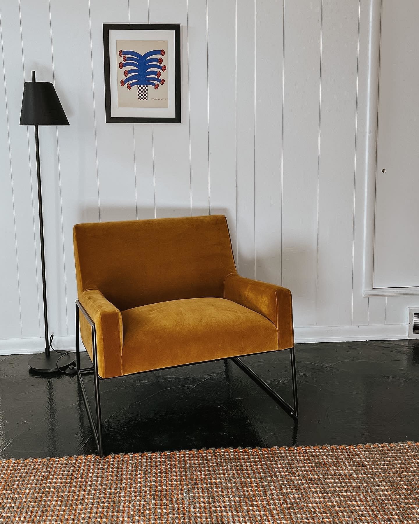 Yarrow Gold Regis Velvet Lounge Chair | Article