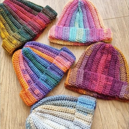 GOOFY CREATION HAND MADE KNIT TAM タム TECHknitting: Lazy Knitter Scrap Tam recipe: a use for deco