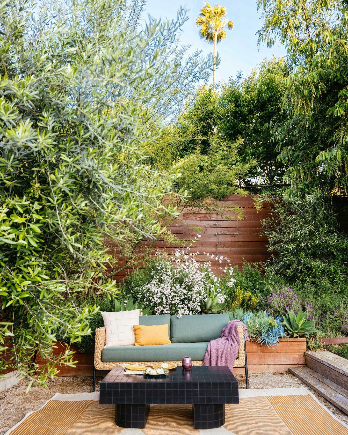Aby Dravite Green Fabric & Resin Wicker Outdoor Loveseat | Article