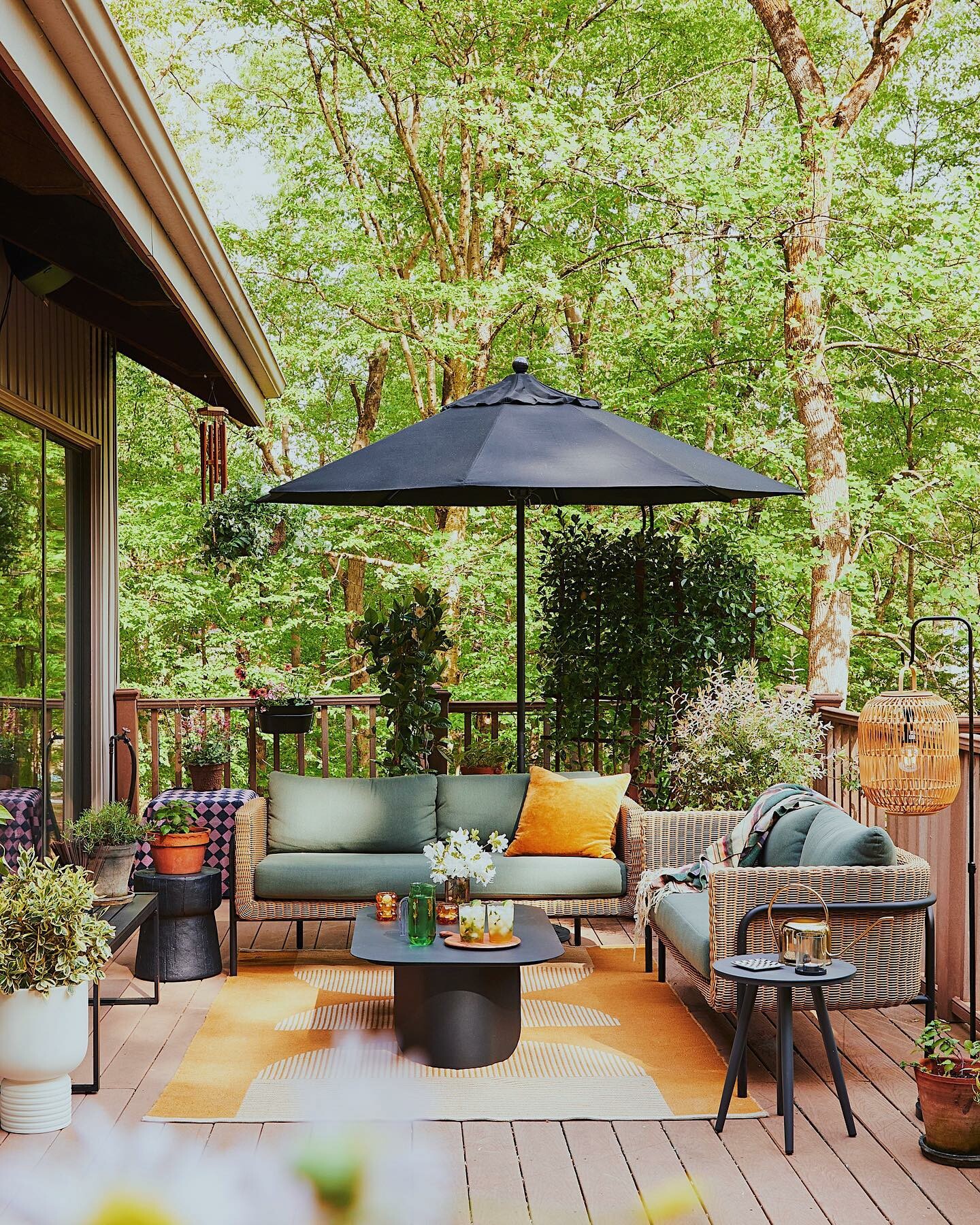 Skane Black & Powder Coated Steel Outdoor Coffee Table | Article
