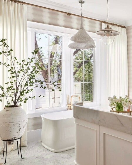 Hand-woven lampakanay rope wrapped over a metal frame in a white