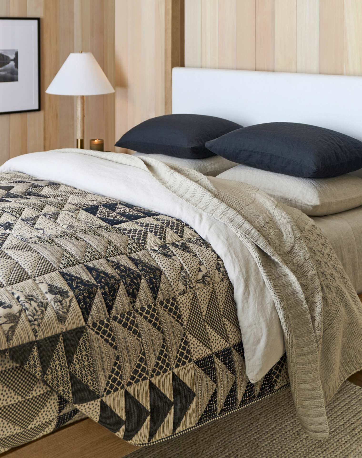 image by Pottery Barn containing Comfort, Wood, Textile, Bed, Flooring