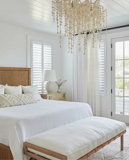 Strands of tiny wood beads embellished with teardrop shaped wood