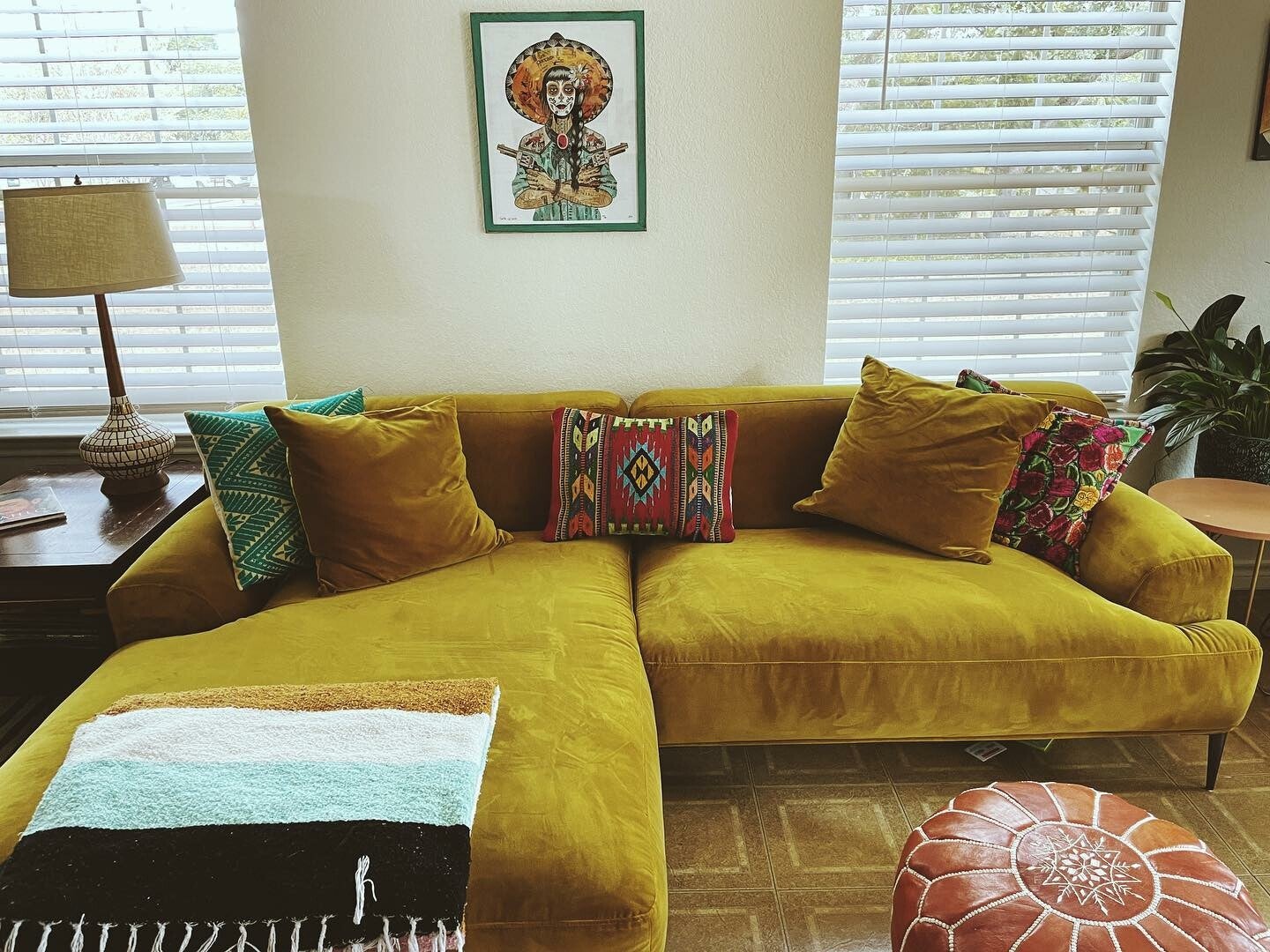 Abisko Plush Pacific Blue Velvet & Metal Legs Left Sectional | Article