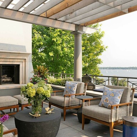 Chelsea Outdoor Side Table Tall Charc | PALECEK