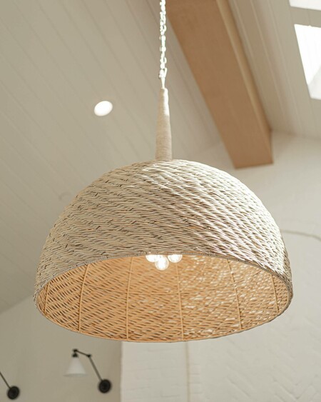 Kirk Nix Collection. Oversized pendant with hand-woven wicker in a