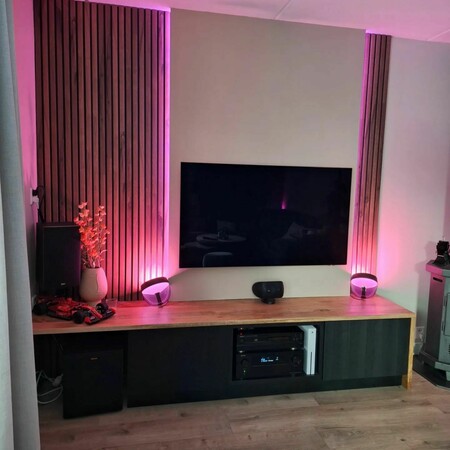 image by by_stoker_thuis containing living room, television, room, light, pink