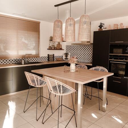 Naulu - Tabouret de bar en rotin 76cm