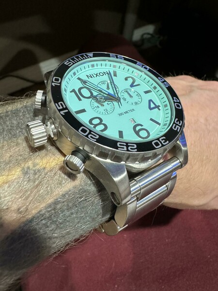 51-30 Chrono Watch | Silver / Turquoise | Men's Stainless Steel
