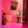 image by gooisemannen containing bathroom, bath, pink, tub, stool