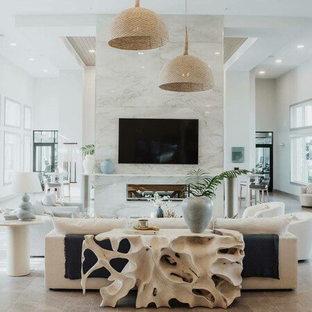 Kirk Nix Collection. Oversized pendant with hand-woven wicker in a