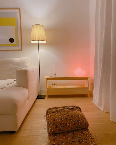 image by maybe.indesign containing room, lamp, couch, bed, white