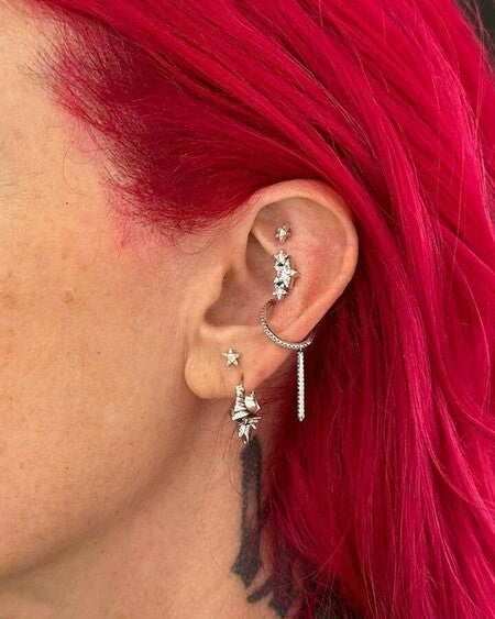 国内発| MARIA TASH Diamond Eternity Hoop シングルピアス 11mm Diamond Eternity Hoop Earring White Gold 11mm | MARIA TASH