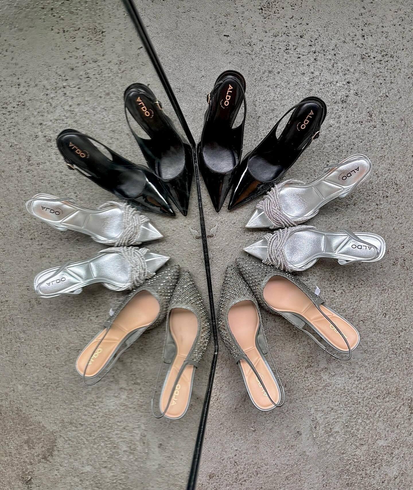 Zapatos De Mujer Tacon Cuadrado Tacones Aldo Stessysling Slingback