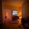 image by deer.home containing living room, television, room, light, table